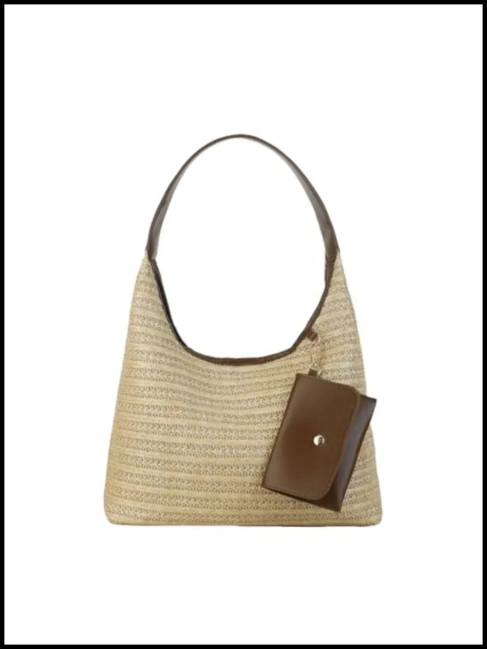 Large Straw Hobo Bag Raffia Summer Shoulder Tote Beach Vacation Slouchy Purse